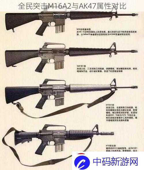 全民突击M16A2与AK47属性对比